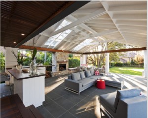 harkaway bluestone sawn and lightly honed pavers alfresco area