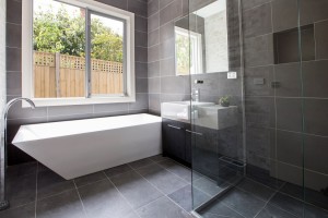 harkaway bluestone sawn and lightly honed bathroom tiles