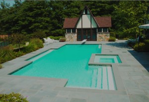 harkaway bluestone sawn and lightly honed pool pavers and coping tiles