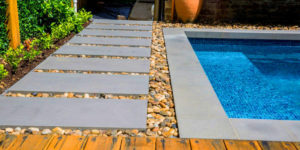 Bluestone sawn and lightly honed outdoors pool pavers coping