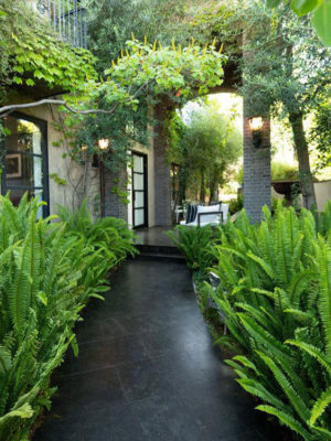 Garden path black outdoor tiles pavers
